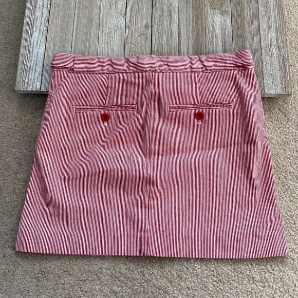 Theory 0 Multicolor Striped Mini Skirt Side Waist Button Adjustments - Picture 10 of 12